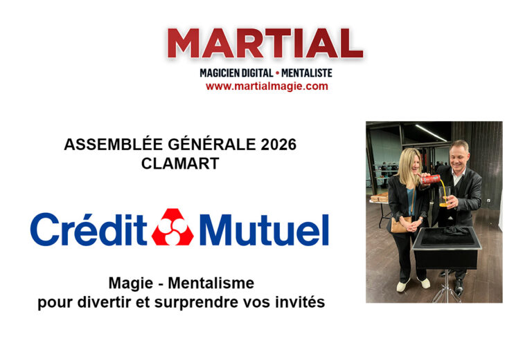magicien mentaliste Clamart animation Crédit Mutuel close-up