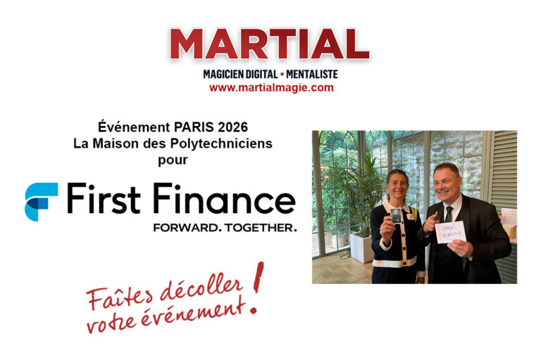 Magicien digital Paris lors du 30ᵉ anniversaire de First Finance à la Maison des Polytechniciens